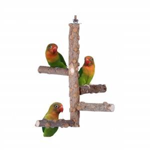 Shinee natural bird cage perches bird wood stand toys