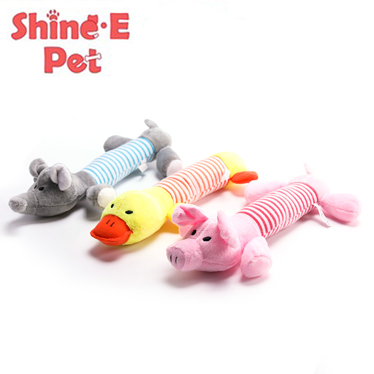 pet chew New Pet Puppy Chew Plush Squeaky Pig Elephant Duck Dog Toy