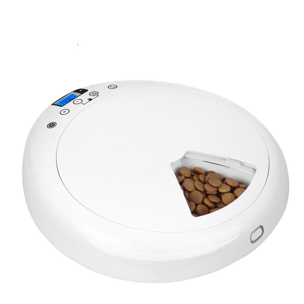 Amazon Hot Sell Promotional High Quality Durable Hard Plastic Dog Smart Automatic Pet Food Feeder for 6times