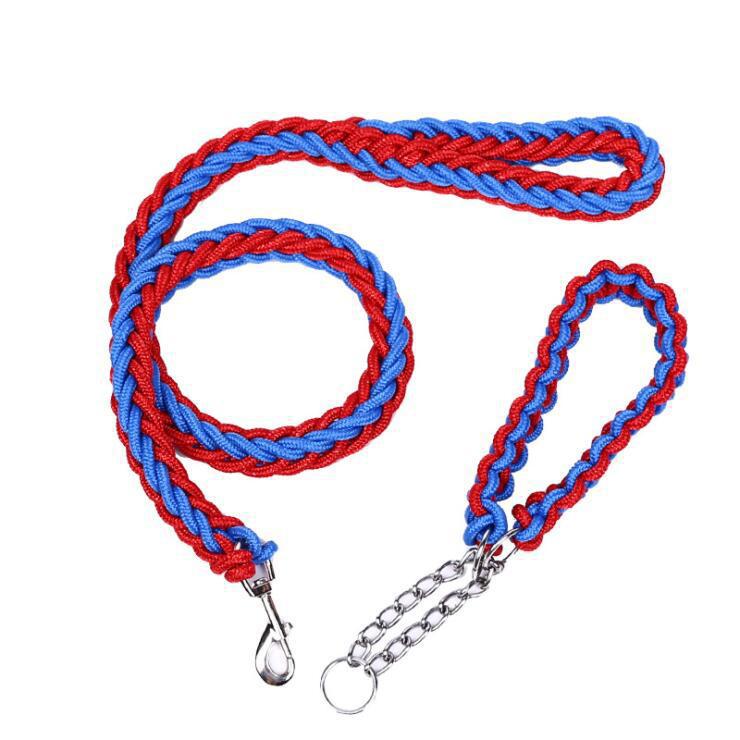 2in1 Multifunctional Pet Leash Nylon Traction Rope Pet Collar With Lock Over 50KG Dog Harness