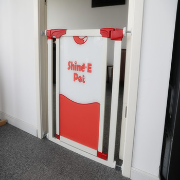 With advertising and safety lock dog safety gate pet door barrier