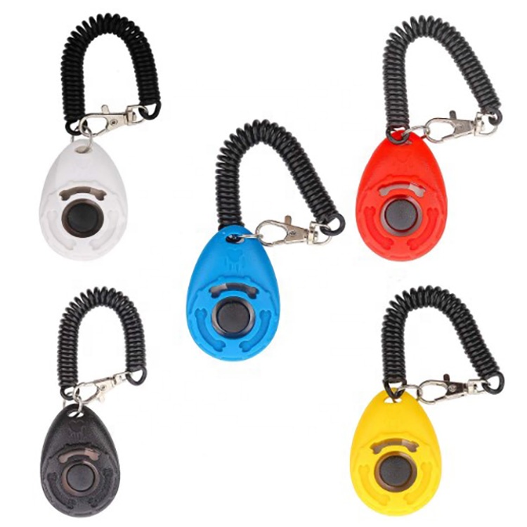 Pet Training Products Colorful Custom Pet Dog Training Clicker With Wrist Strap
