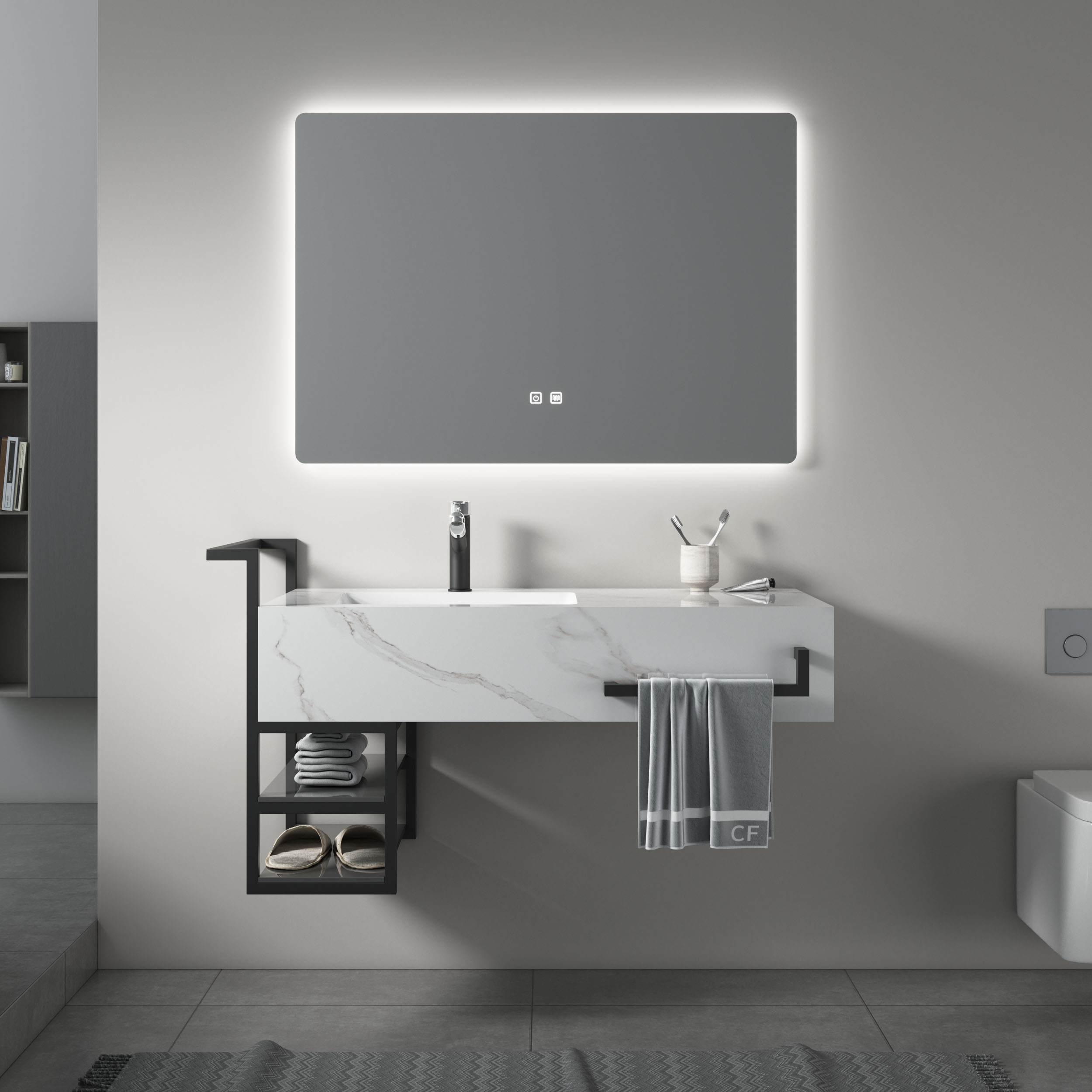 Top selling new models bathroom vanity lighting bathroom vanity supplier factory price hotel bathroom vanity