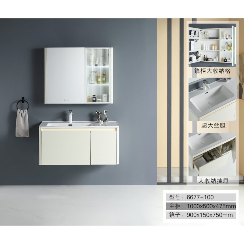 High Grade wall mounted plywood bathroom vanity cabinet with sink board bathroom vanity with mirror wash basin for hotel