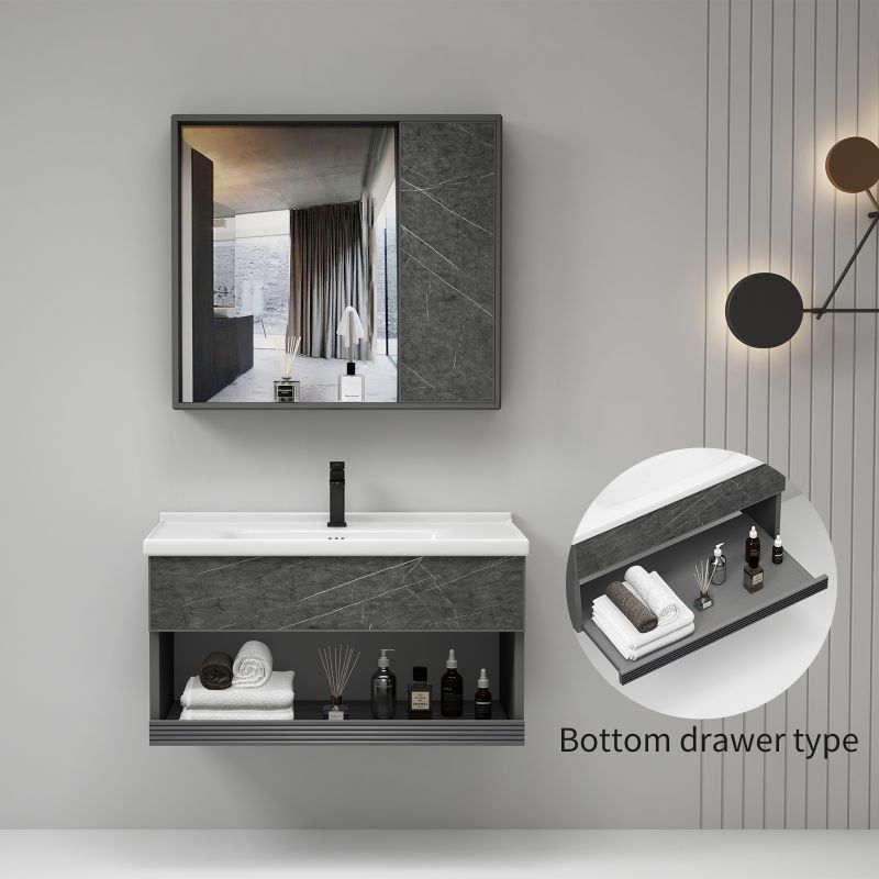 New Design shouya wall-hung Bathroom Cabinet Aluminum Bathroom Cabinet Rectangle Bathroom Mirrors