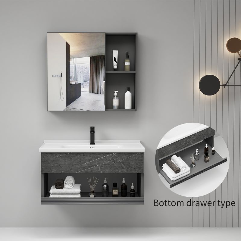 Modern furniture single modern aluminium wood sets luxury unit cabinet bathroom sink and vanity units