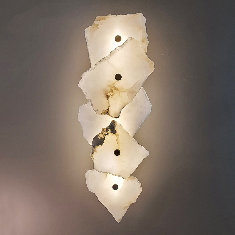 18 collu moderna alabastra sienas lampiņa
