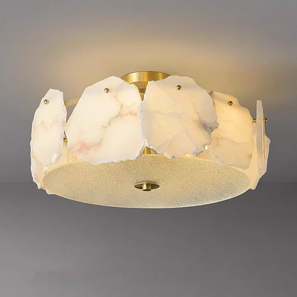 18 Inch Modern Alabaster Ceiling Lamp