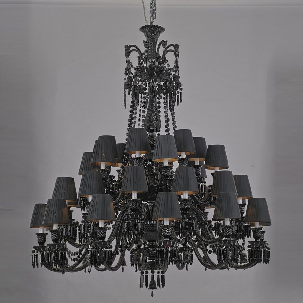 36 Lampu Black Baccarat Crystal Lighting karo Shade