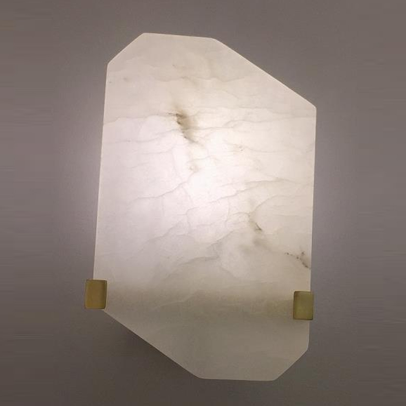 Moderni zidni svijećnjak od alabastera