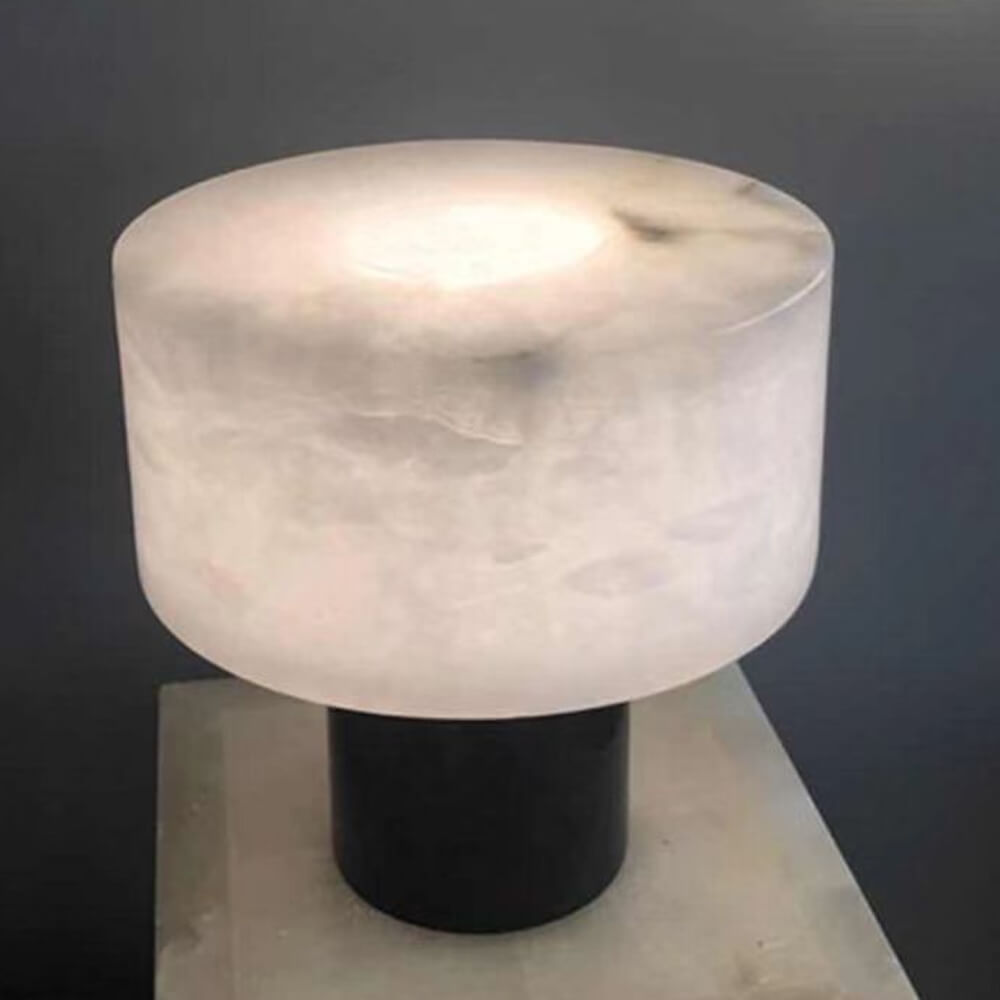 12x14 hüvelykes márvány és alabástrom asztali lámpa