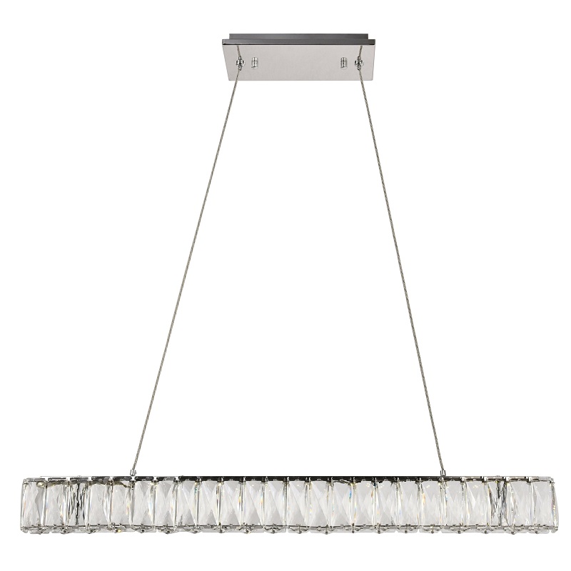 79cm Long Rectangle Monroe LED Crystal Pendant