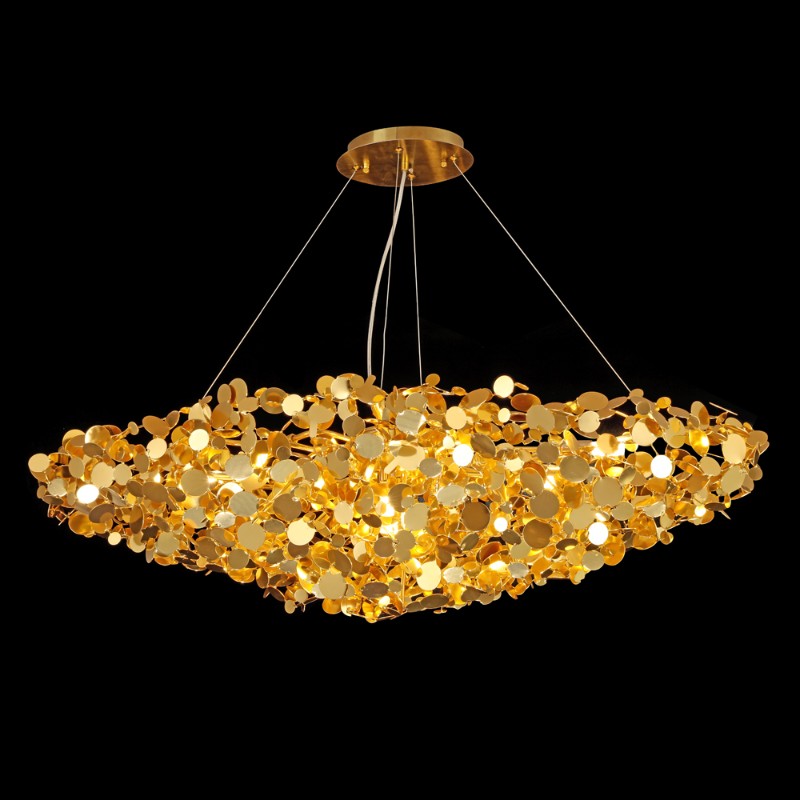 Gouden glazen Serip kroonluchter hanglamp
