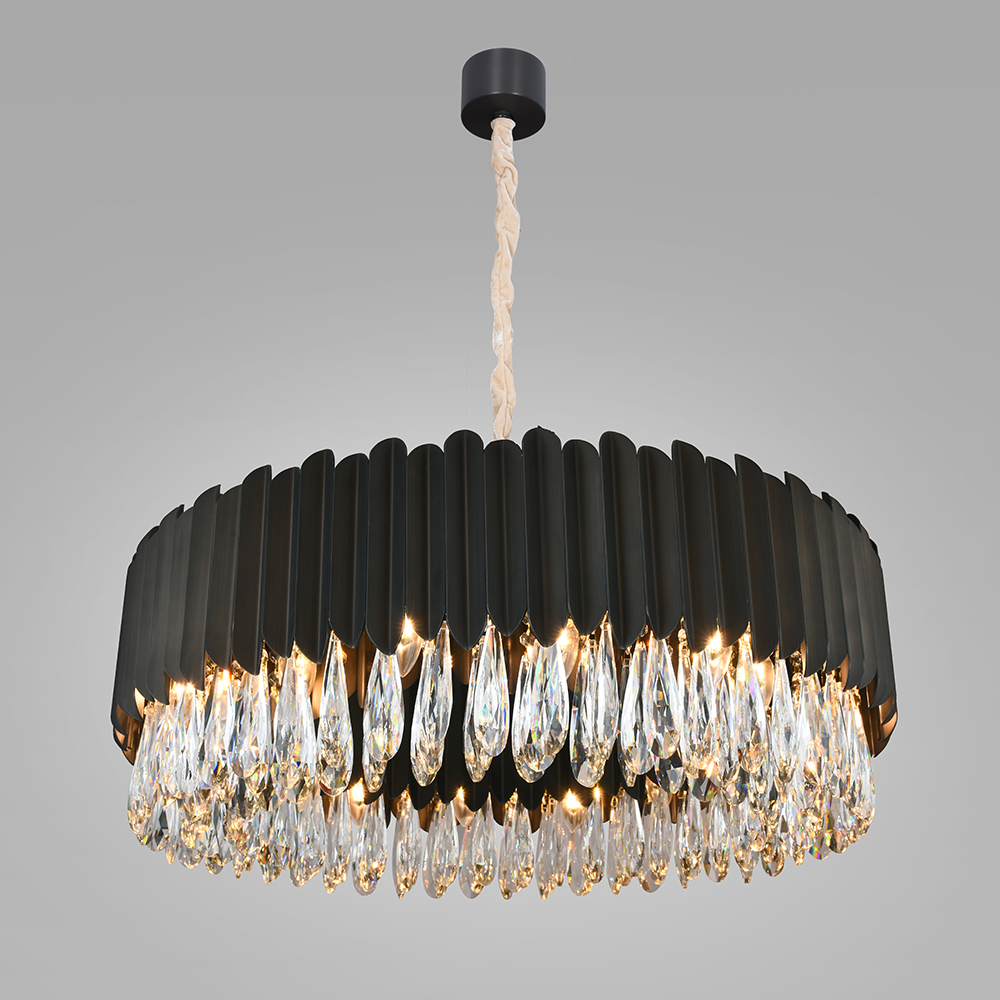 Chandelier Modern ta' 31.5 pulzier bl-Iswed Brushed