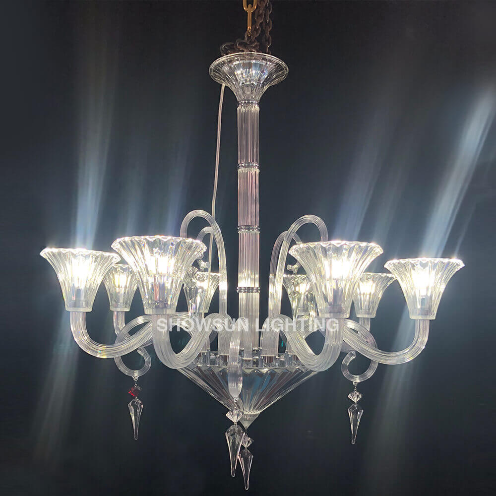 8 Lights Mille Nuits Chandelier Replica Clear Crystal Baccarat Lighting