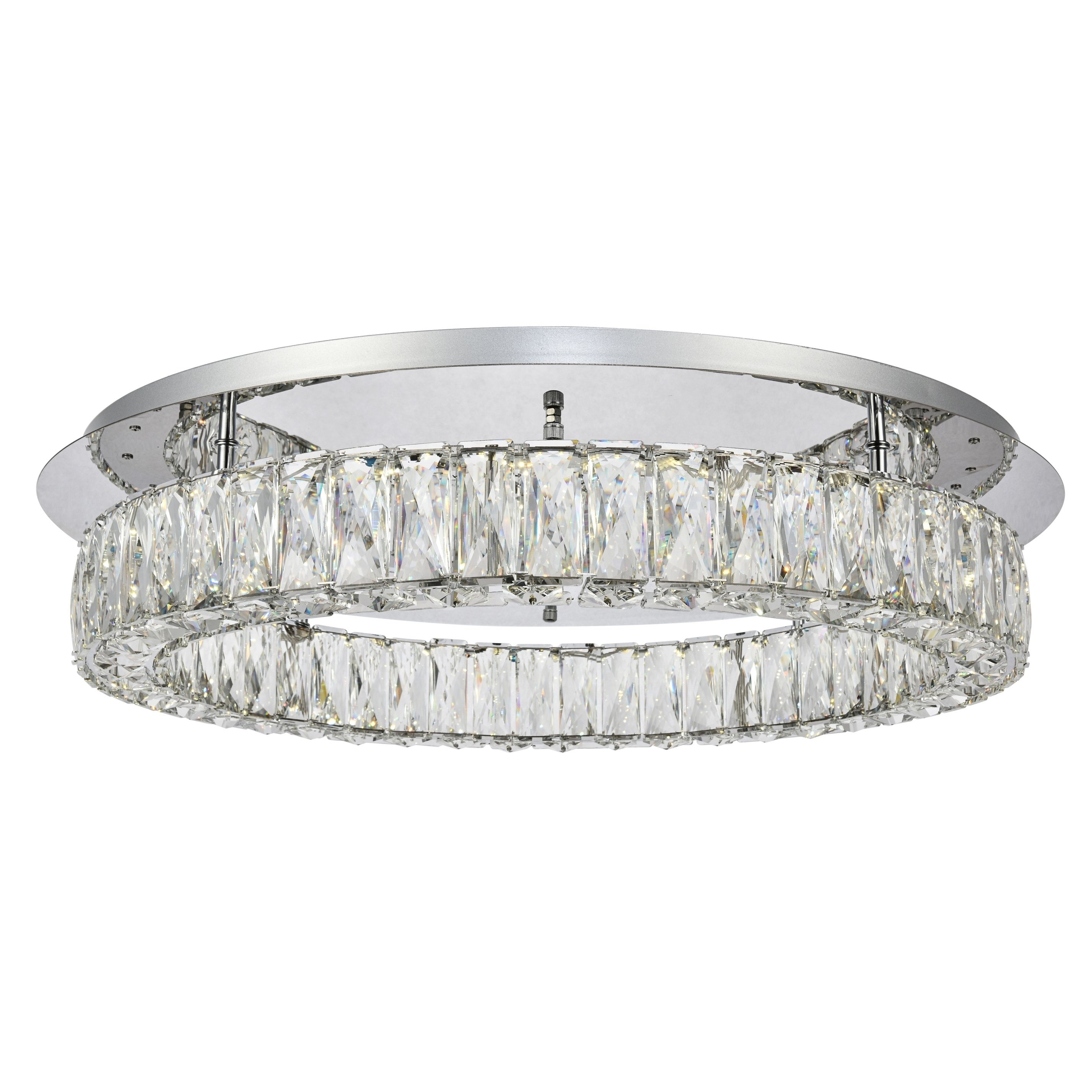 Monroe LED kristalni ugradbeni nosač promjera 65 cm s jednim prstenom