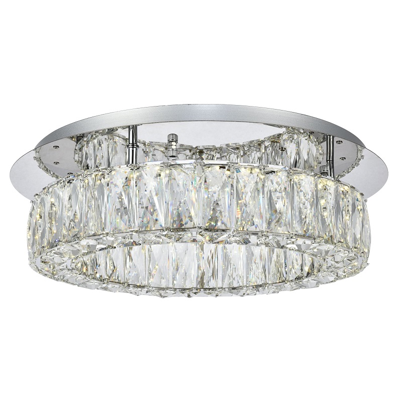 Monroe LED Crystal vgradni nosilec z enim obročem premera 45 cm