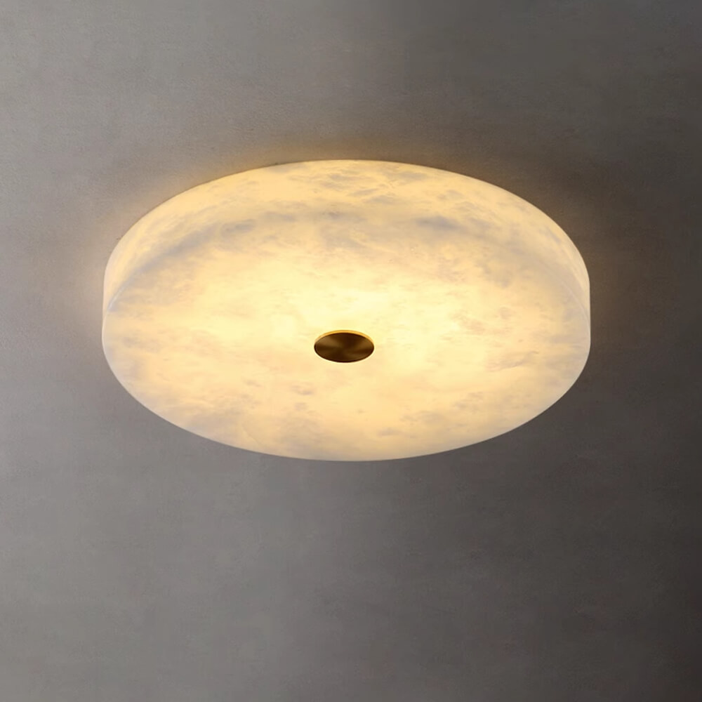 12/16/20/24 Inch Round Small Modern Alabaster Ceiling Light