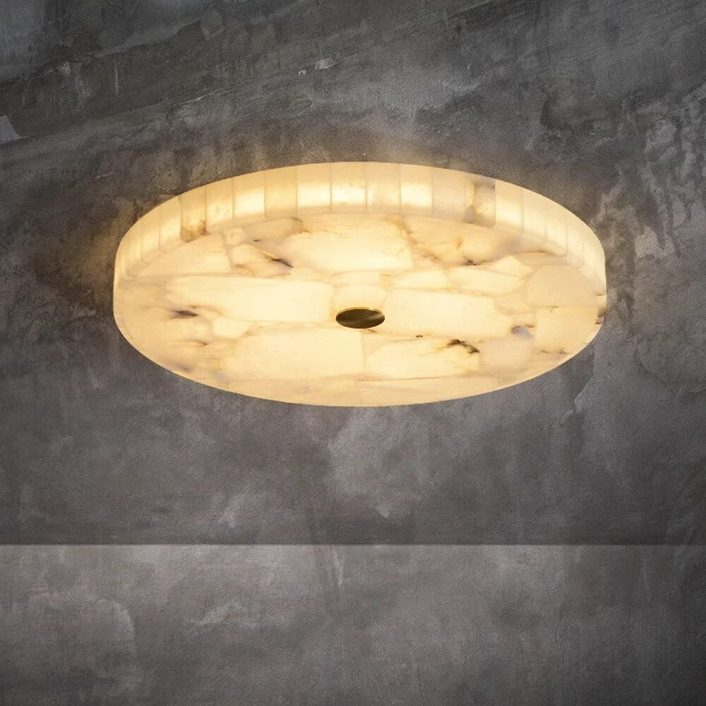 16/20/24 Inch Round Modern Alabaster Ceiling Light