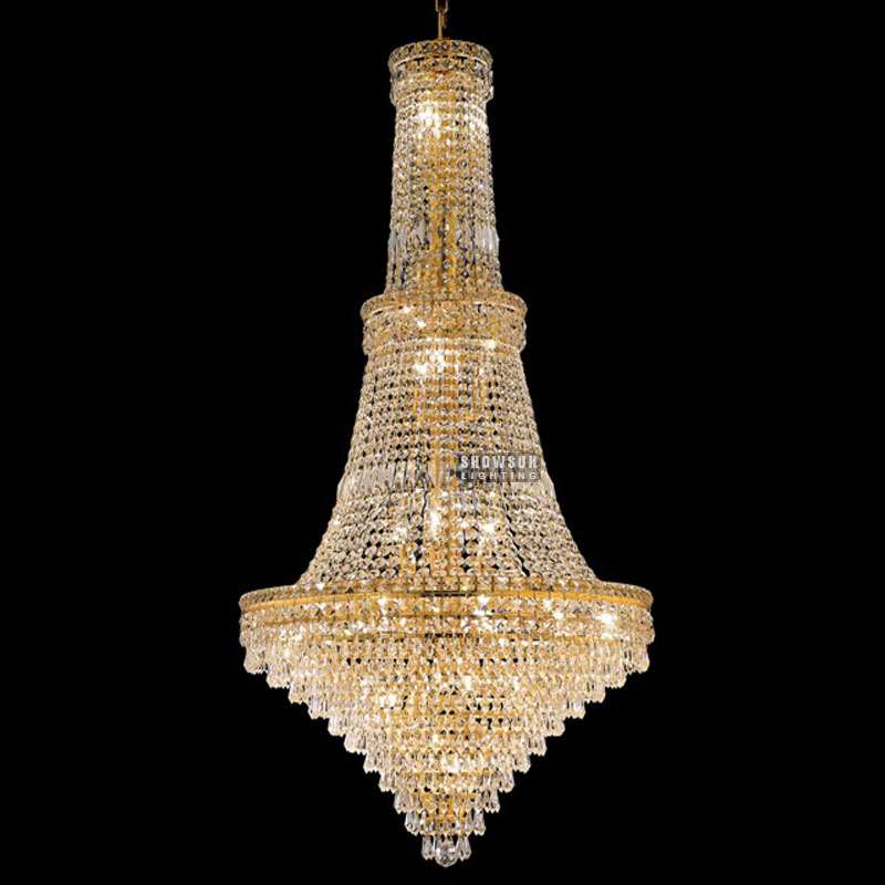 Iluminación de cristal de la lámpara de la lámpara del imperio de 27,5" para el vestíbulo