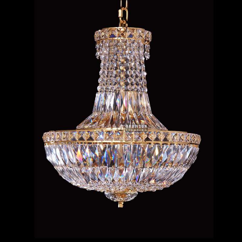 Височина 45 CM Empire Chandelier Кристален полилей Осветление за спалня