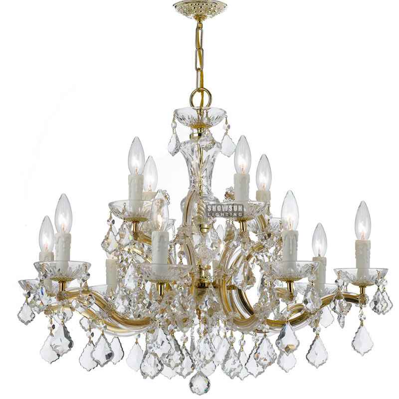 Gold Maria Theresa Chandelier 12Lights