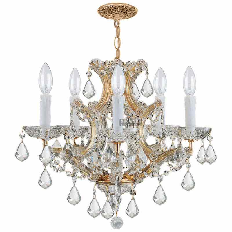 5 Lights Gold Maria Theresa Chandelier