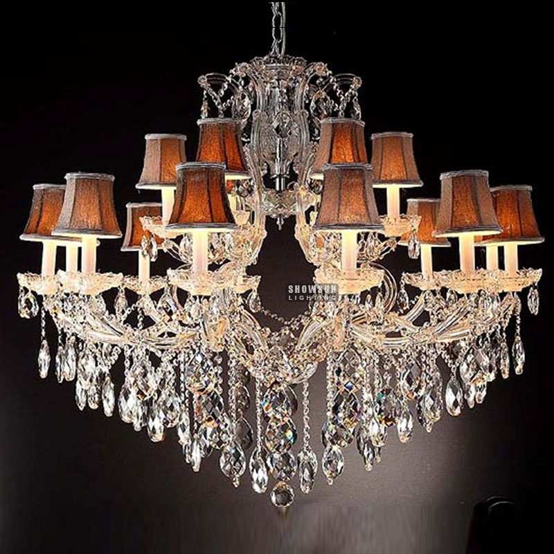 18 Ligte Chrome Maria Theresa Chandelier