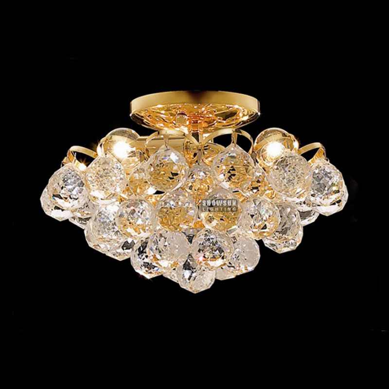 Ububanzi 30CM Empire Style Ceiling Light Crystal Flush Mounts