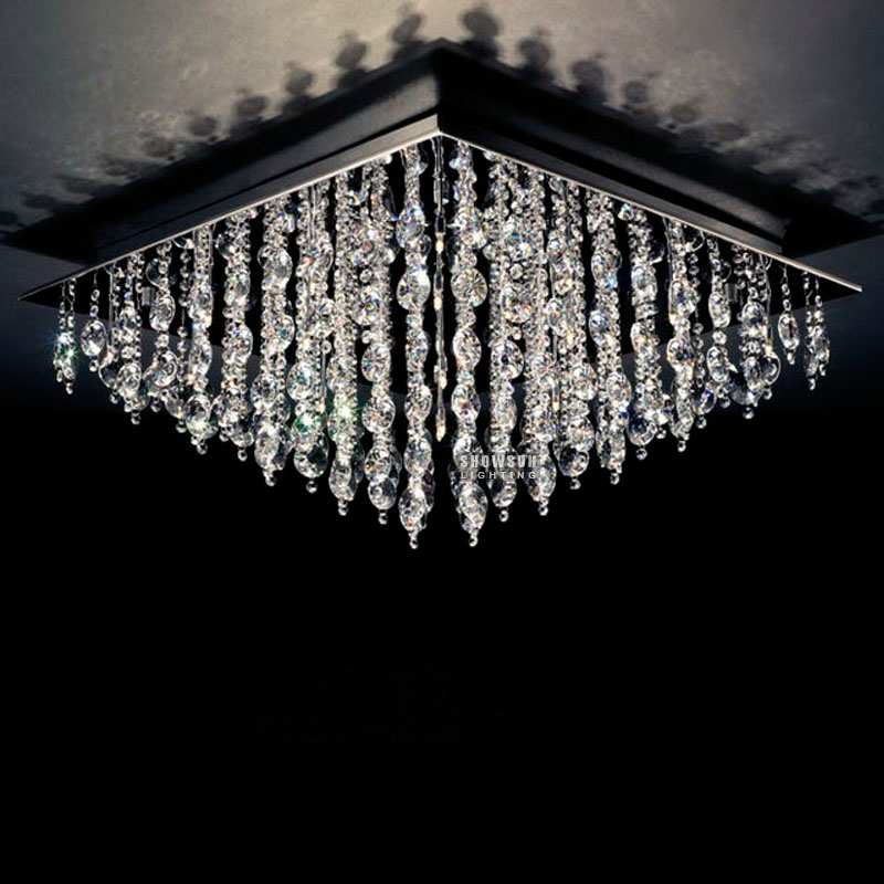 Width 80CM Empire Style Ceiling Light Crystal Flush Mounts