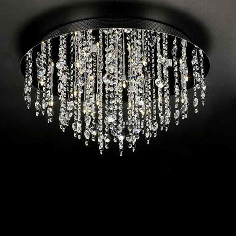 Ububanzi 50CM Empire Style Ceiling Light Crystal Flush Mounts