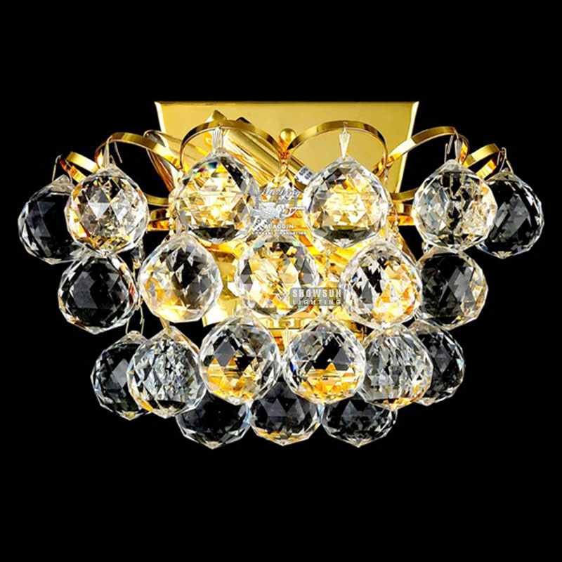 1 Light Empire Style Wall Lamp Crystal Wall Sconce