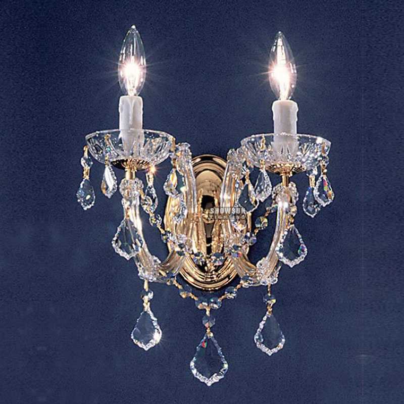 2 Ljus Maria Theresa Vägglampa K9 Kristall Vägglampa
