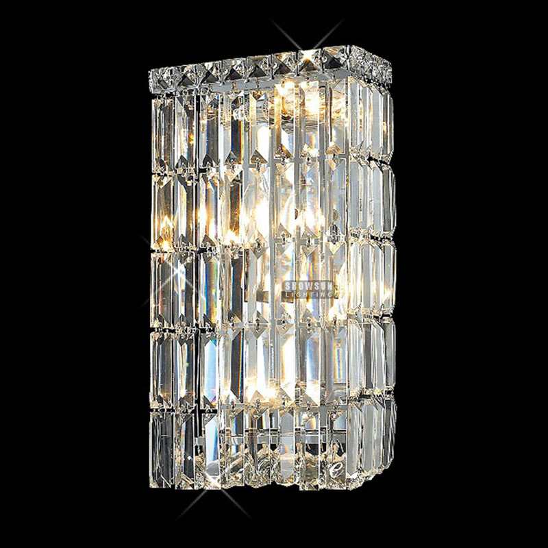 Aplique de parede moderno de luxo de 4 luces Aplique de parede de cristal