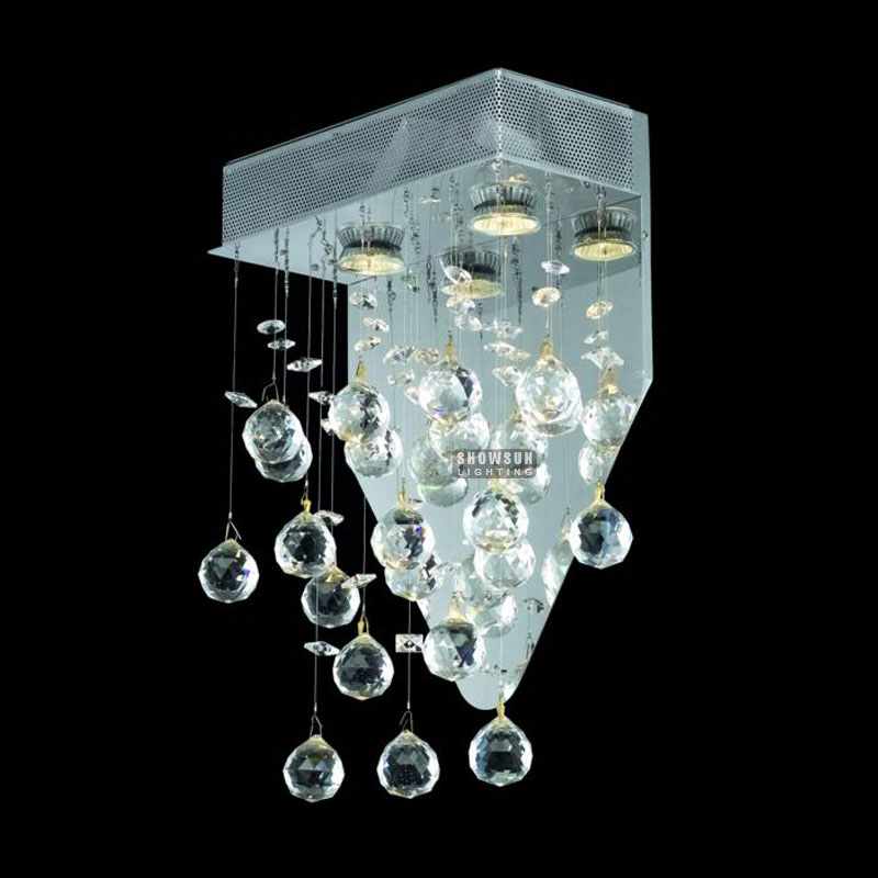 W30cm x H43cm Lampu Dinding Moden Mewah Lilin Dinding Kristal