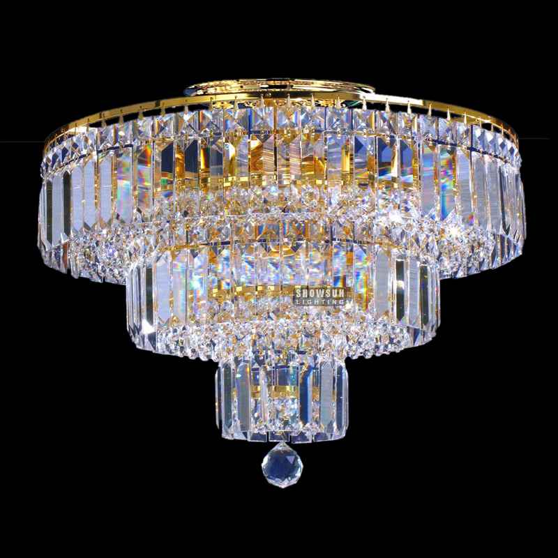 Leud 50CM Stoidhle Empire Light Ceiling Light Mounts Crystal Flush Mounts