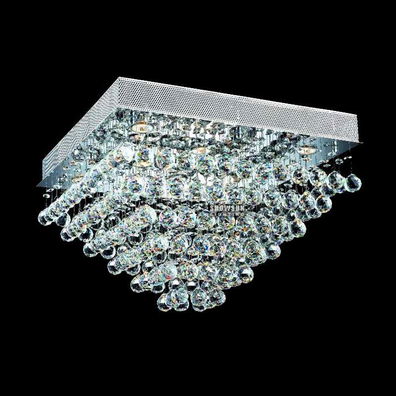 Width 60CM Modern Crystal Ceiling Light Flush Mounted Lighting For Bedroom