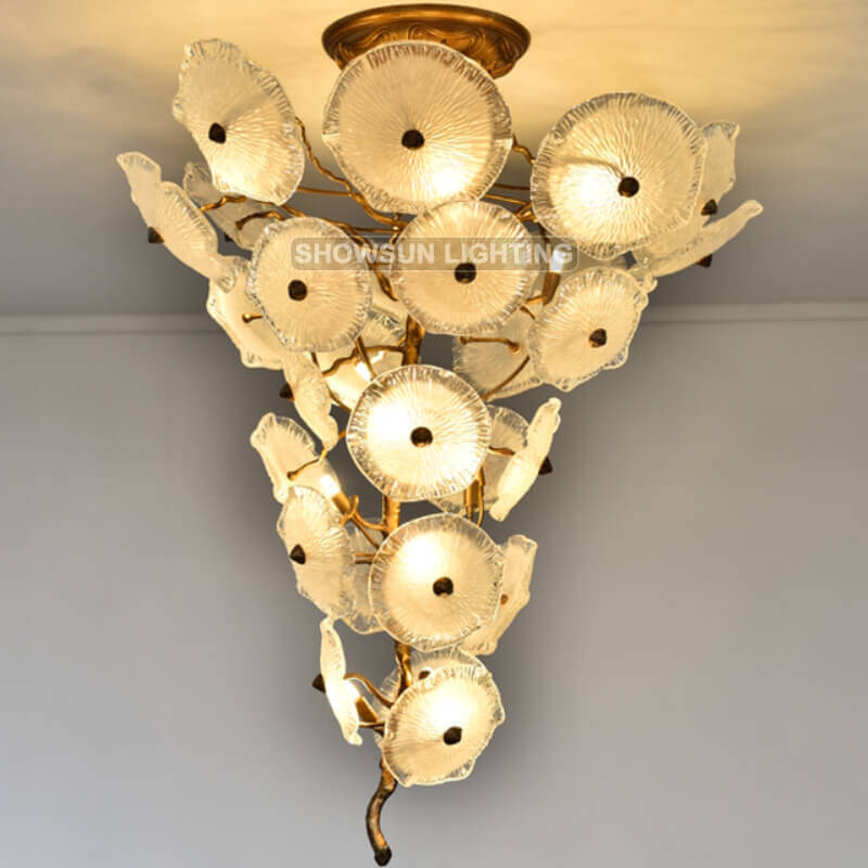 Serip Brass Branch Chandelier Ceiling Light