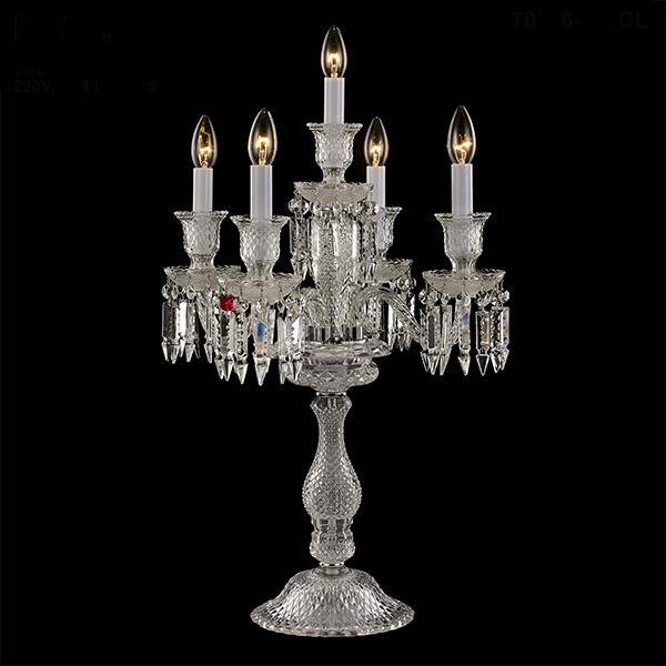 5 Lights Clear Baccarat Table Lamp