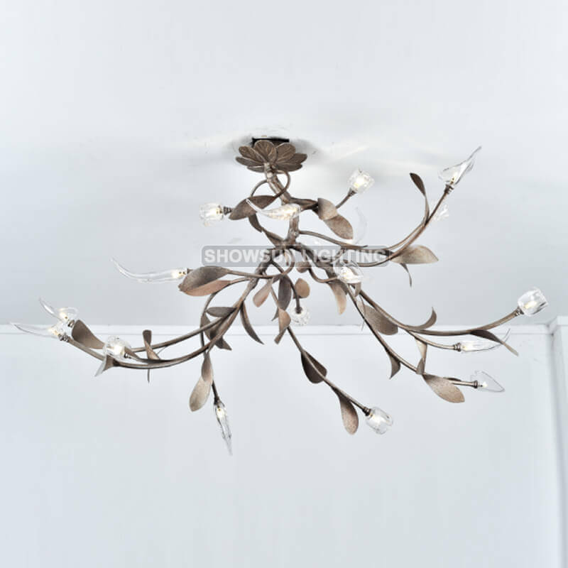 Serip an kwiv Branch chandelye plafon limyè