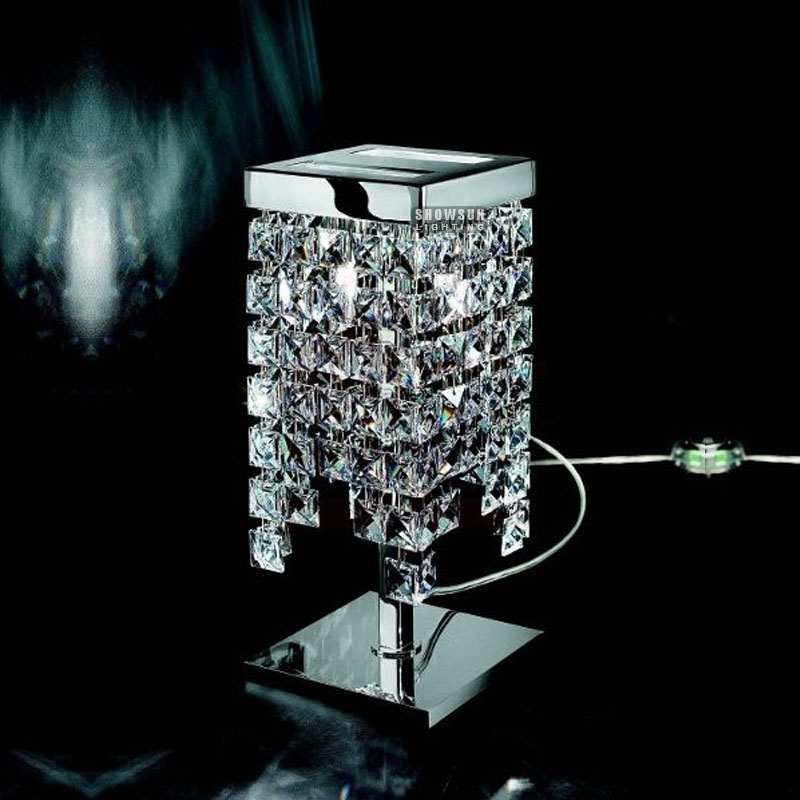Square standing Crystal Table lamp