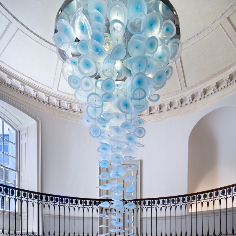 Large Modern Glass Chandelier for Hotel Lobby