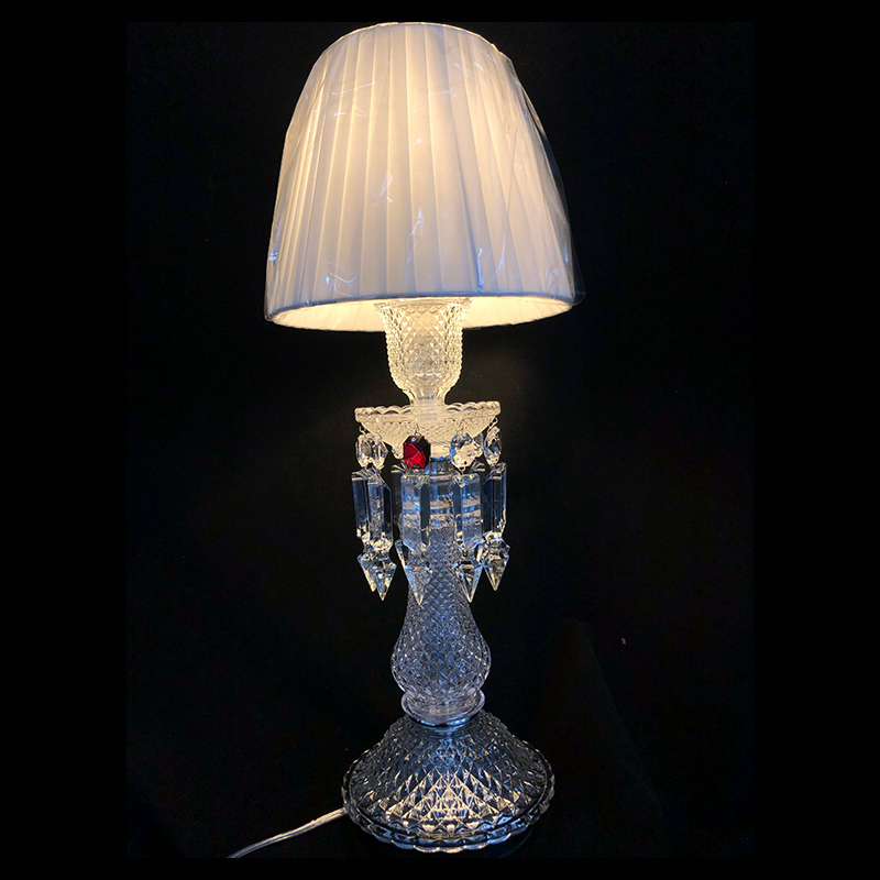 Lampe de table en cristal à 1 lumière Lampe Baccarat