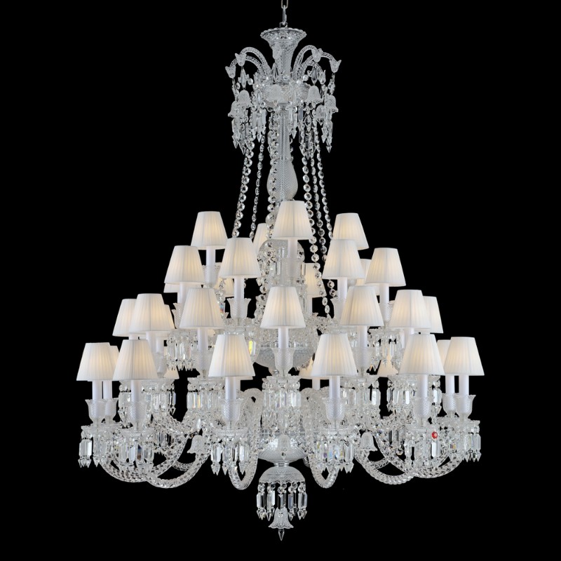 36 Lights Baccarat Crystal Lighting with Lampshades