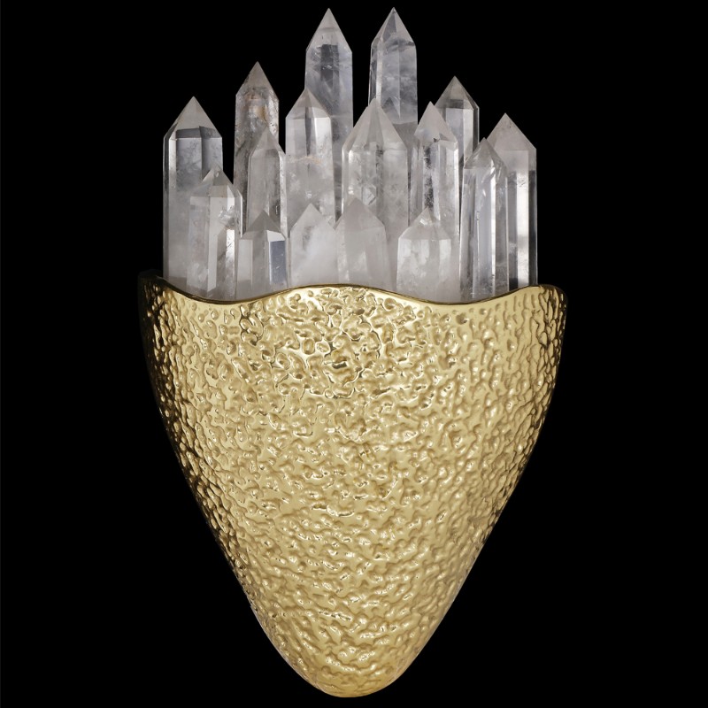 Geode Quarz Crystal Mauer Sconce NW08