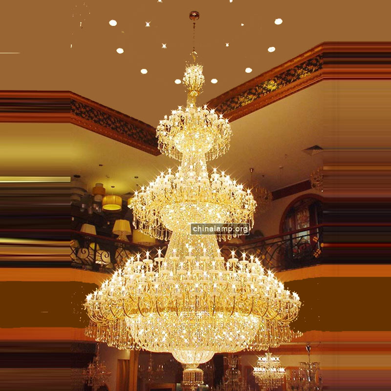 Iluminare candelabru de cristal extra mare pentru candelabru hotel mare