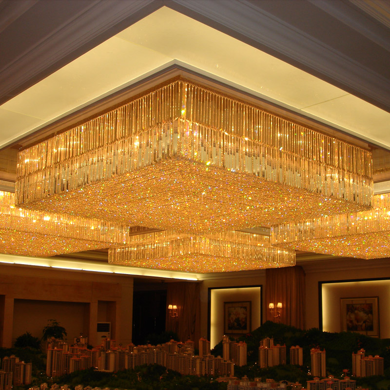 Custom Banquet Hall Chandelier for Low Ceiling