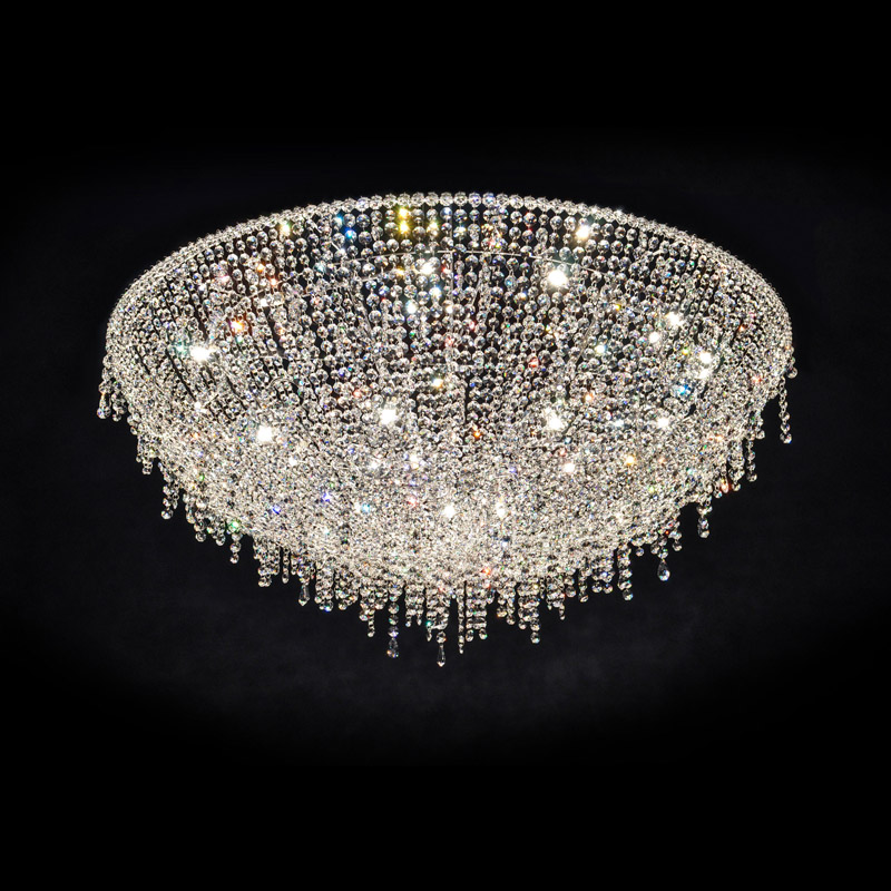 K9 Crystal chèn chandelye ekleraj modèn chandelye pou chanm k ap viv