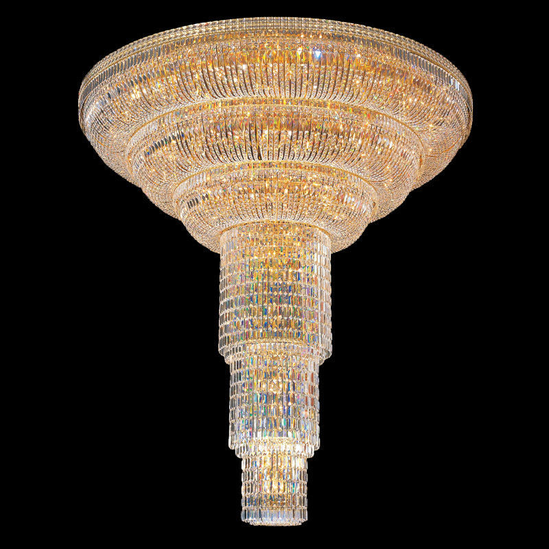 Lampadario di cristallo grande classico per illuminazione della hall dell'hotel di grandi dimensioni SSC19091
