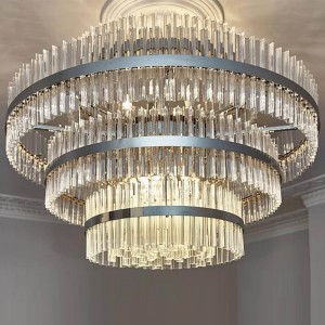 Four Tiers Modern Chandelier Contemporary Glass...